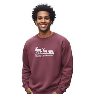 LEE VTG MAINE Crewneck Sweatshirt size small souvenir Portland outdoorsy top